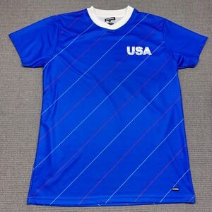 COPA USA Soccer Jersey Mens XXL Blue Diagonal Pinstripe Made in Europe 9440
